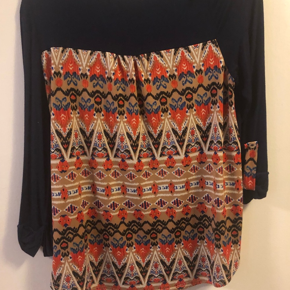 Aztec shirt 3/4 length sleeve